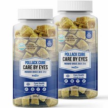 앱솔루트블랙 케어 바이 아이즈 큐브 강아지 간식 280g, 황태, 2개