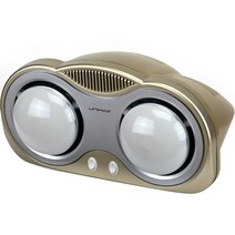 유니맥스 눈부심방지 욕실 램프 전기히터 2구, UMH-7522BS, 혼합색상