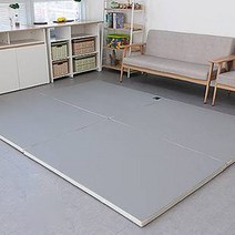 엘키즈 제로갭 일반 폴더매트, 라이트그레이 + 아이보리