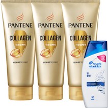 팬틴 콜라겐 극손상케어 트리트먼트 220ml x 3p   헤드앤숄더 딥클린 샴푸 90ml 세트, 1세트