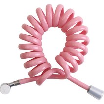 아쿠아듀오 물때X꼬임방지 스프링 샤워기호스 3M + 스패너, 1개, 핑크