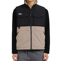 다꾸앙 남성용 에코배색 보아털 플리스 조끼 E10S14_ov4497