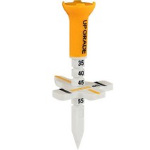 무명정품 업그레이드 에이밍 높이조절 골프티꽂이 1P, 화이트 + 옐로우