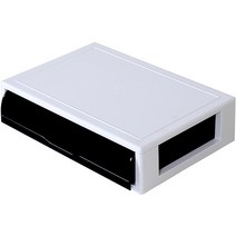 하라코리아 와이드 트레이 1단 서랍 정리함, 화이트 + 블랙, 1개