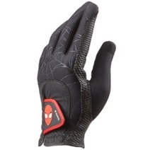 볼빅 여성용 마블 스파이더맨 라이크라 골프장갑 왼손용, 블랙