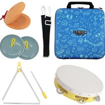 삼익 에바폼 케이스 탬버린 심벌즈 캐스터네츠 트라이앵글 리듬세트 NSR-E32, 블루