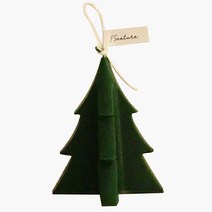 F5NATURE 크리스마스 오브제 트리캔들 산타마리아프리지아, 그린