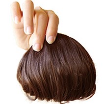 하이유니 웨이브 풀 뱅 앞머리 헤어피스, 다크브라운