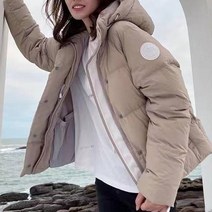 메이첼 여성용 캐주얼 빵빵 후드넥 지퍼 포켓 하프 패딩 점퍼 01784