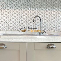 커브형 싱크대 물막이 플러스 앞가림막, 06 돈워리비해피 컬러, 1개