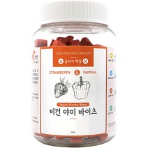 국개대표 비건 야미 바이츠 곱하기 짝꿍 200g, 1개, 딸기 + 파프리카 혼합맛