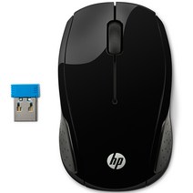 HP 200 무선 마우스 X6W31AA, 블랙
