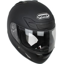 소닉스 아우라 풀페이스 오토바이 헬멧 JX-7, 무광 블랙