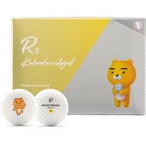 카카오프렌즈골프 R3 프렌즈에디션 골프공 3피스 4.27cm 12p 세트, F 화이트, 1세트
