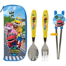 르번 고고다이노 알찬 교정젓가락 세트, 혼합색상, 젓가락 + 스푼 + 포크 + 케이스