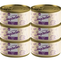 마이베프 전연령용 마이슐랭 고양이 치킨 파테 습식캔, 닭, 80g, 6개