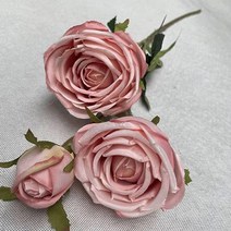 주앙오브제 로제 장미 조화 3p, 02 연인 장미 다크 핑크