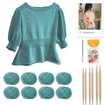 yarna 아루 펖펖 블라우스 DIY 패키지 세트 L, 72 민트그린, 랜덤발송(단수링), 1세트