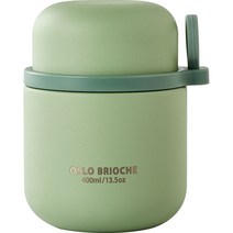 오슬로 브리오슈 스테인리스 스틸 316 보온 도시락 푸드자, 400ml, 그린
