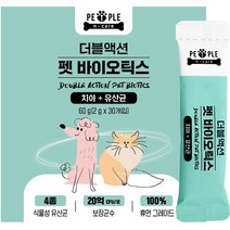 반려동물 더블액션 펫바이오틱스 치아 + 유산균 2g x 30p, 북어분말 + 귀리 혼합맛, 1개
