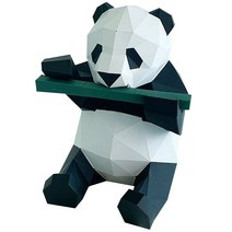 플라워모나코 3D 애니멀 페이퍼 토이 팬더, 혼합색상, 1세트