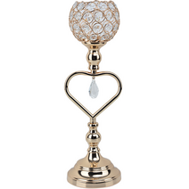 로맨틱 금속 캔들 장식품 L, 골드