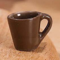 블루리빙 미니어처 주방 소품 모형 컵, 브라운