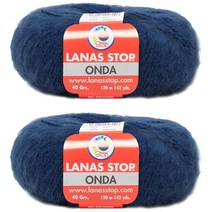 yarna 온다 모헤어 뜨개실, 458 로얄딥블루, 2개