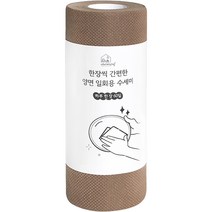 네이쳐리빙 한장씩 간편한 양면 일회용 수세미 60p, 1개, 브라운
