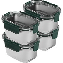 스텐락 모스트SE 2호 스텐 밀폐용기 브리티쉬 그린 340ml, 단품, 4개