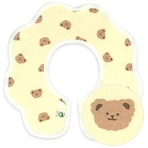 롤링턱받이, 1개, 2 곰 롤링턱받이 노랑