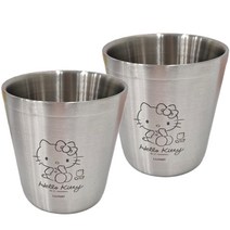 릴팡 헬로키티 올스텐 이중컵, 혼합색상, 2개