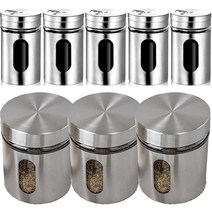 인블룸 스테인레스 양념통 8종 세트, 1세트, 양념통 100ml x 5p + 양념통 330ml x 3p + 거치대 + 스티커 2종