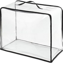 메이크마인 가방 보호 PVC 투명 방수 수납 가방 블랙 XXL, 1개입, 1개