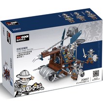 데쿨 투석 전차 영웅삼국지 공성병기 호환 블럭 장난감 20607, 혼합색상