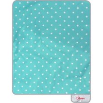 더해피 가방 일체형 양면방수 피크닉 매트 1인용, 별 에메랄드