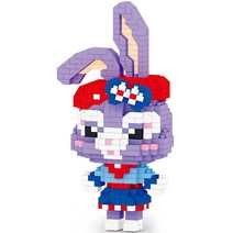 BOYU 빨간 모자 토끼 나노 블록 7572by, 혼합색상