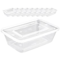 차이나다 사각 밀폐용기 세트 750ml, 10세트, 용기 + 뚜껑