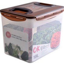씨엠와이케이 업소용 사각 대용량 김치통, 18L, 1개