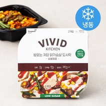 비비드키친 밥없는 저당 닭가슴살 도시락 숯불매콤 (냉동), 180g, 2개