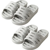 한샘 엠보 미끄럼방지 욕실화 2세트, 그레이