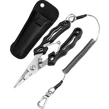 붐스피싱 H05 멀티 플라이어+스프링줄+ 케이스 세트 BAFTH0516K01, 블랙