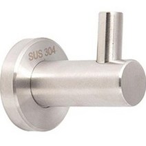 철물대장 벽옷걸이 벽면 후크 통스텐 옷걸이 피스고정형, 실버, 1구