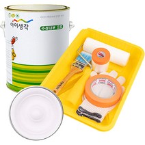 삼화페인트 아이생각 친환경 수성내부 프로 4L 페인트 도구세트, 화이트로즈, 4000ml, 1개
