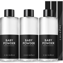 코코도르 리필액 + 리드스틱 5p, 베이비 파우더, 200ml, 3개