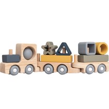 베이비온리 신생아용 실리콘 블록 기차, 얼스