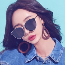 멜라크메 캣츠 오버 동글이 편광 선글라스 + 케이스 세트
