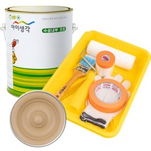 삼화페인트 아이생각 친환경 수성내부 프로 4L 도구세트, 모스브라운, 4000ml, 1개