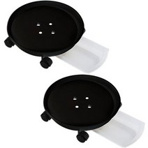 아이리스 롤러 화분 받침대 2p, 블랙