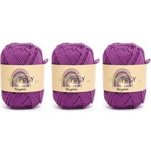 삼남뜨개실 마이폴리 뜨개실 120g, 15 베리퍼플, 3개